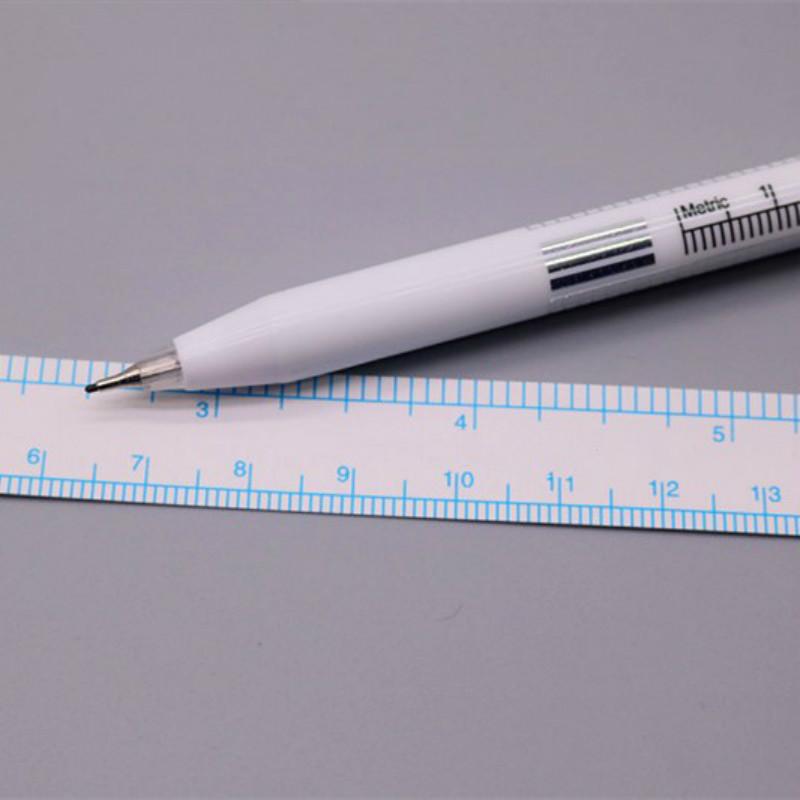 Изображение товара: 1 Набор маркеров для кожи, авторучка для тату, художественный хирургический маркер для бровей, двойная головка, ручка с измерительной линейкой, инструмент для позиционирования микроблейдинга