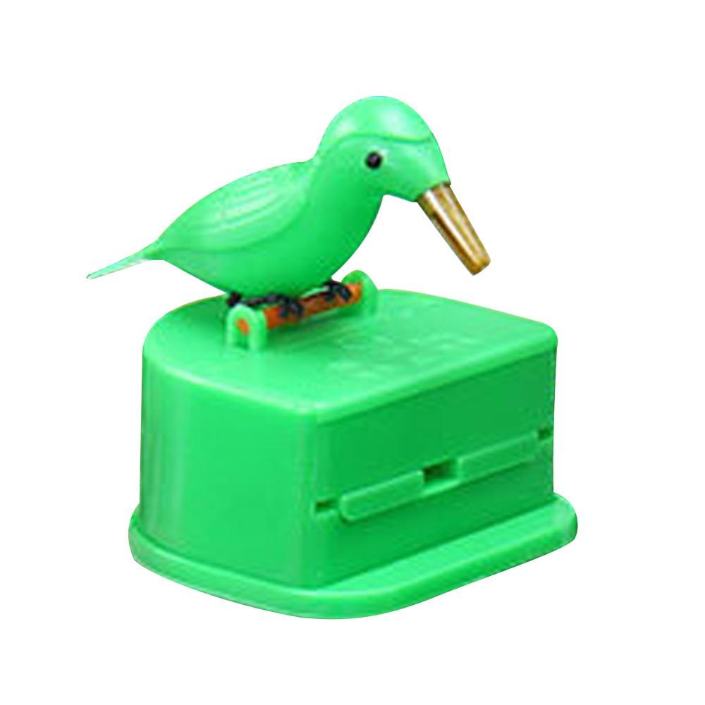 Изображение товара: Коробка для хранения Funny Bird контейнер для зубочисток, автоматические Диспенсер Для Зубочисток украшения для дома, настольные украшения