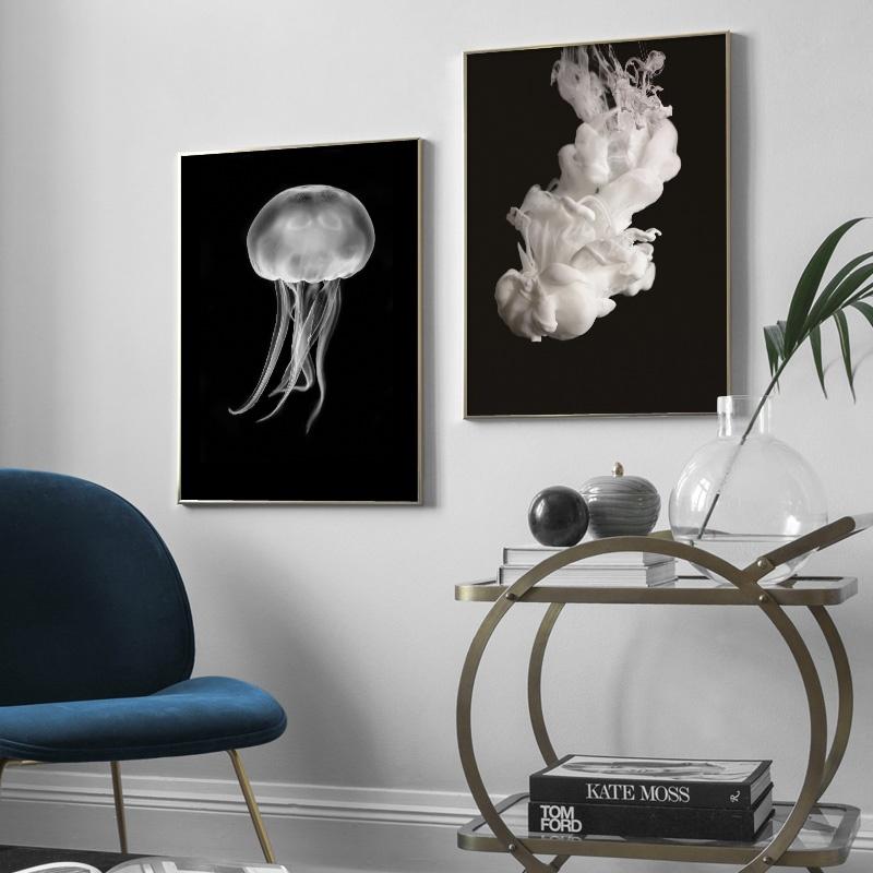 Изображение товара: Плакаты и принты в скандинавском стиле с Медузой, настенная Картина на холсте, черные и белые настенные картины для гостиной, декор для стен