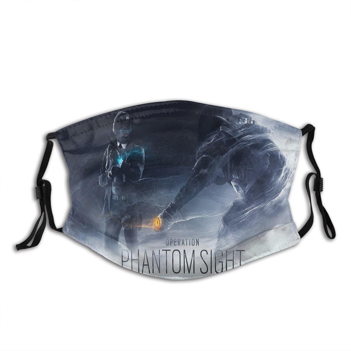Изображение товара: Маска для лица Phantom Sight, моющаяся, с фильтрами, из полиэстера, с защитой от против ветра пыли