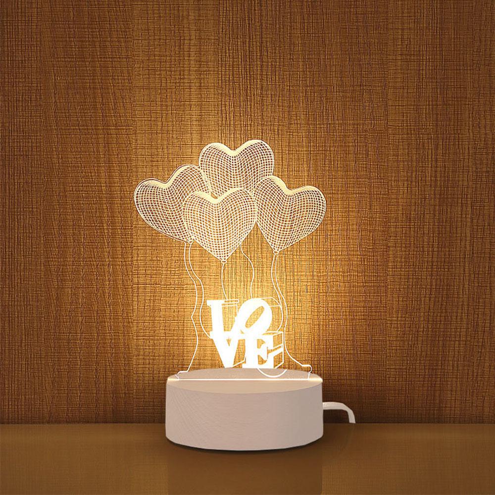 Изображение товара: 3d мультяшная настольная лампа, новинка, иллюзия, 3d USB светодиодный милый светильник, домашний декор, декоративная лампа для детской спальни, рождественский подарок