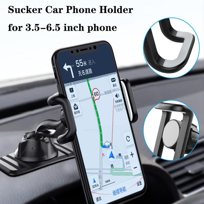 Изображение товара: Автомобильный держатель для телефона на присоске, автомобильный держатель GPS без магнита для iPhone 12 3,5-6,5 дюймов, подставка в автомобиле, крепление-подставка, автомобильное крепление для телефона