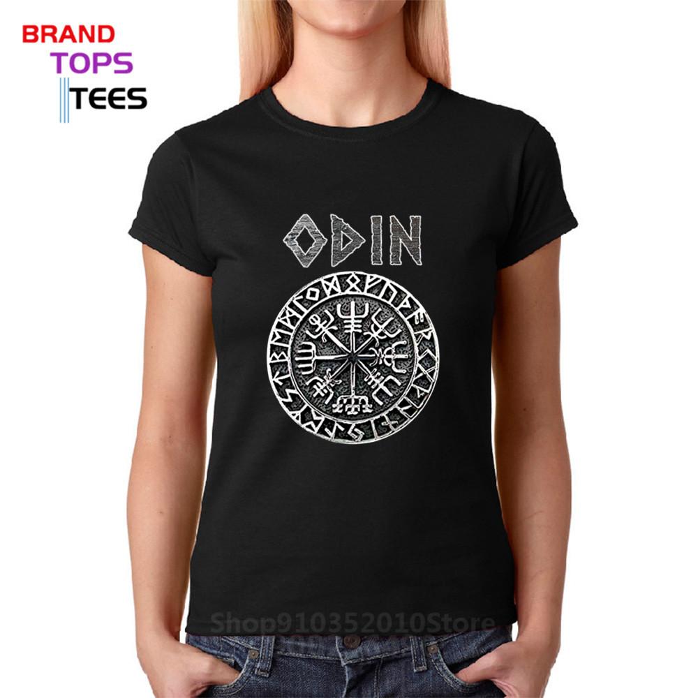 Изображение товара: 2020 Винтаж Викинги валгаллы Odin футболки для мужчин женщин викингов символ Valknut футболка унисекс, Ретро стиль, Викинг один для скандинавской футболка с логотипом