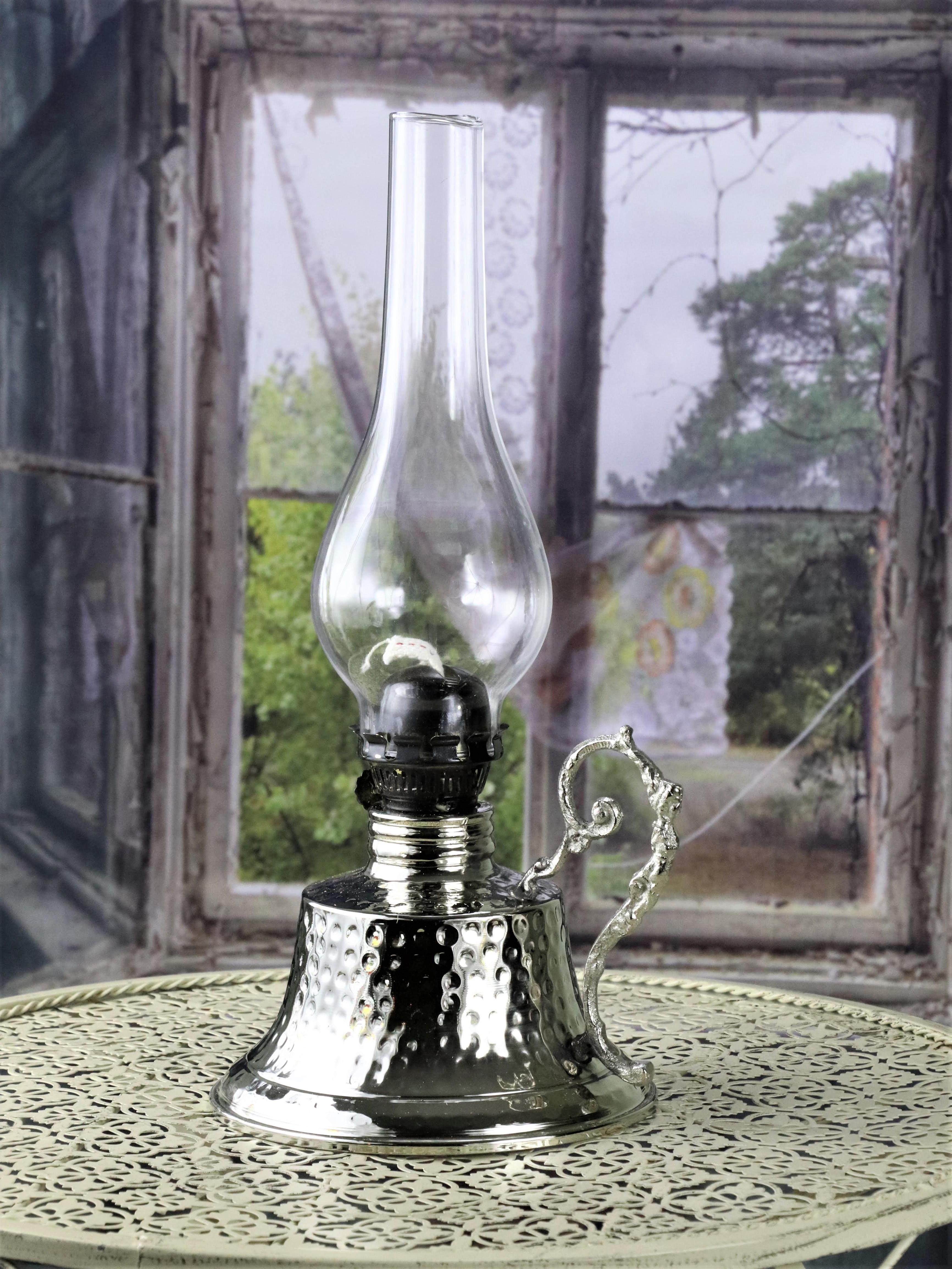 Изображение товара: Декоративная никелированная газовая лампа ручной работы SONAYCOPPER, лампа для дачи, фонарь, масляная лампа, светильник лампа, медная газовая лампа