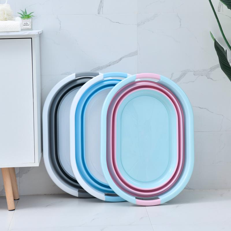 Изображение товара: Folding Laundry Basket Laundry Basket Foldable Laundry Basket Household Clothes Storage Basket Bathroom Foldable Laundry Bucket