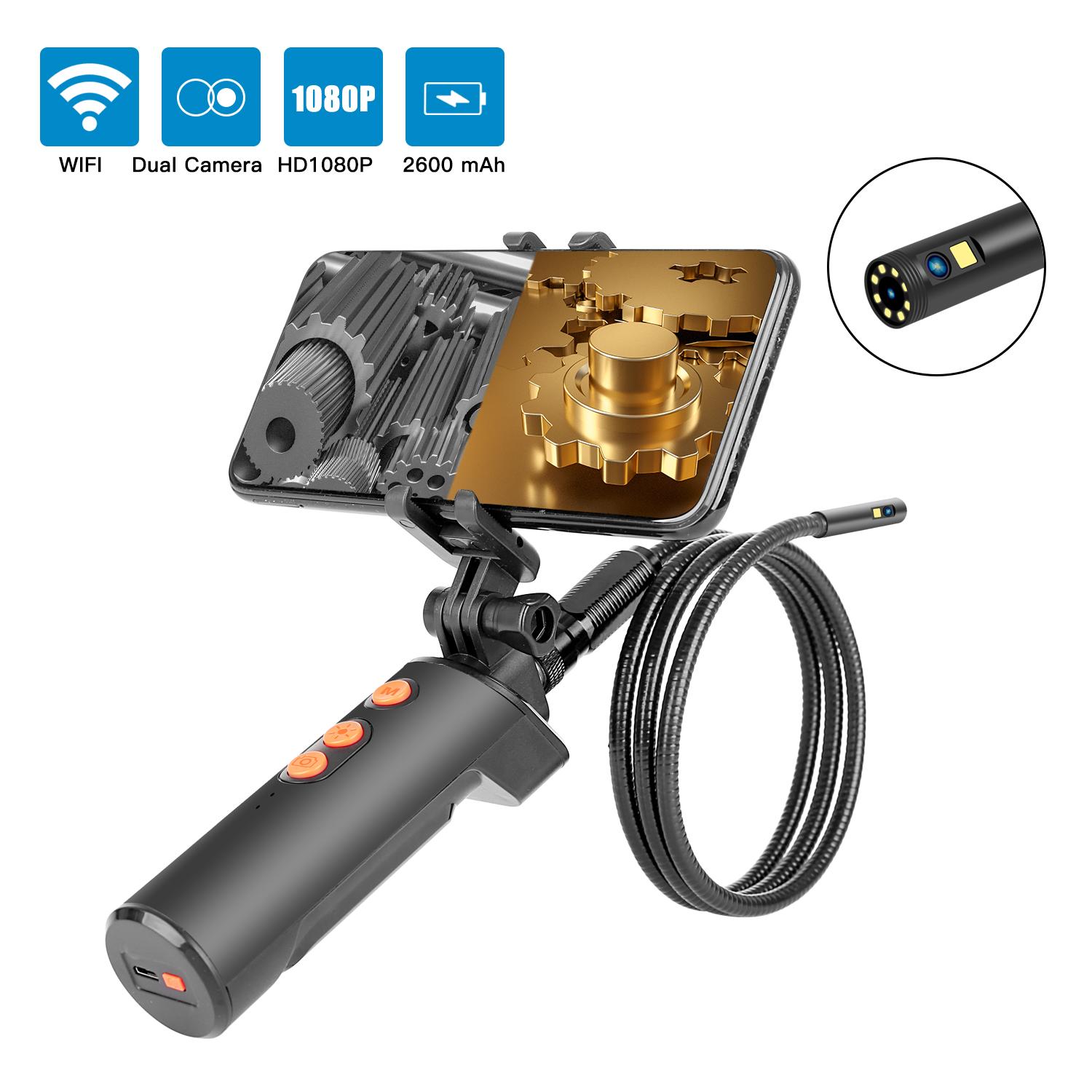 Изображение товара: Камера-эндоскоп с двойным объективом, Wi-Fi, 8 мм, HD 1080P