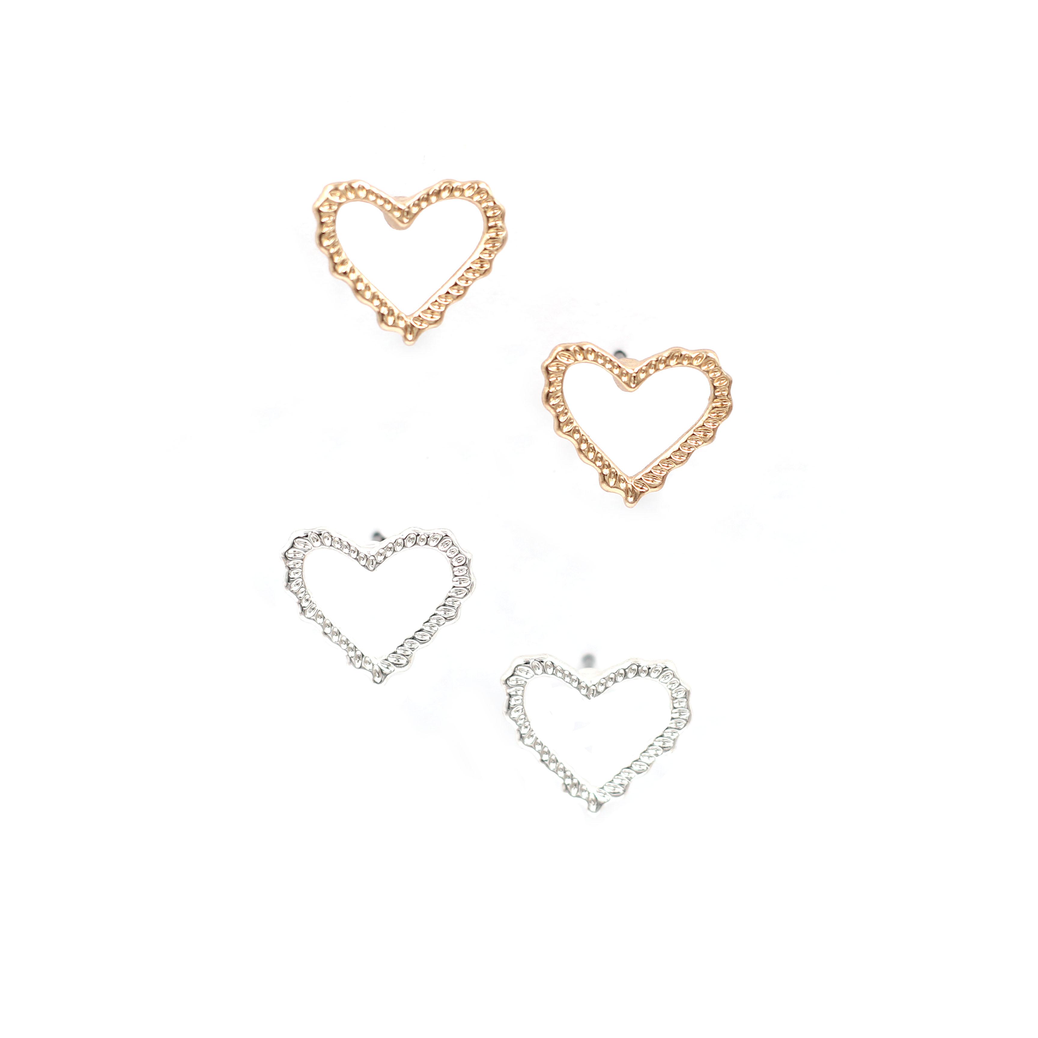 Изображение товара: Женские серьги-капли в форме сердца, милые круглые серьги в форме сердца с цветочной каймой, модные ювелирные изделия