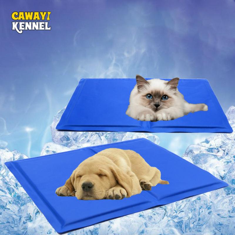 Изображение товара: Подстилка для собак CAWAYI, охлаждающий коврик для домашних животных, плюшевый матрас, Прохладный Коврик для домашних животных, летняя подстилка для кошек, охлаждающий гелевый коврик для собак