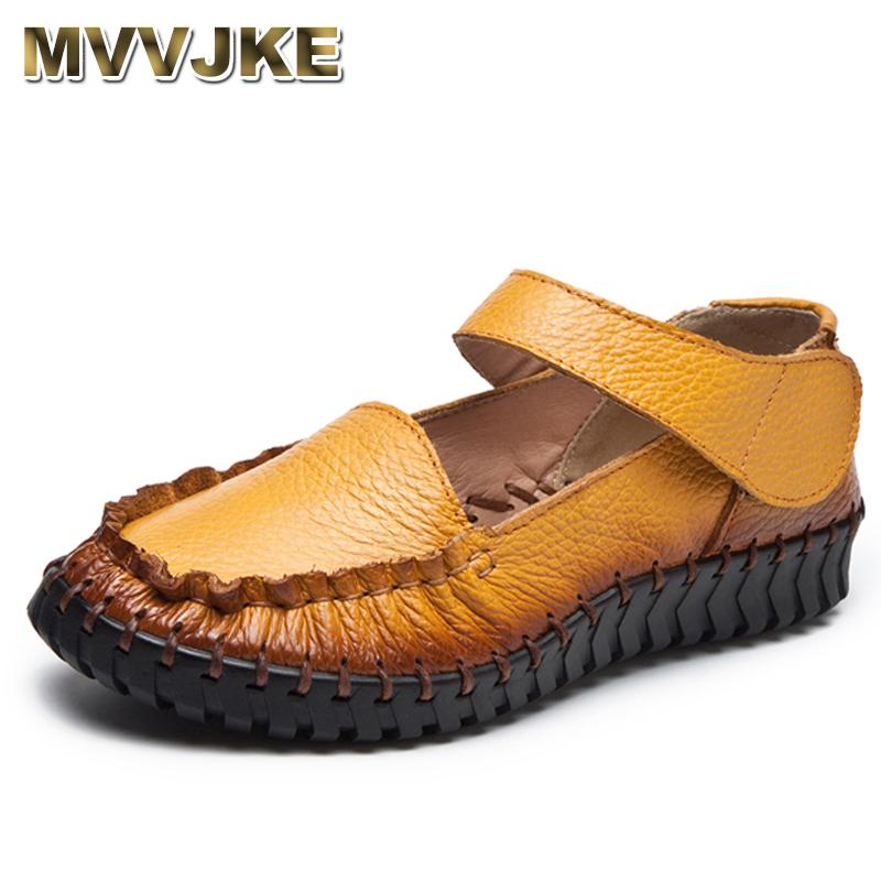 Изображение товара: MVVJKE/Винтажные женские плиссированные туфли из натуральной кожи с круглым носком; Повседневная женская обувь на плоской подошве; Новинка 2020 года; Модные женские мокасины; Большие размеры
