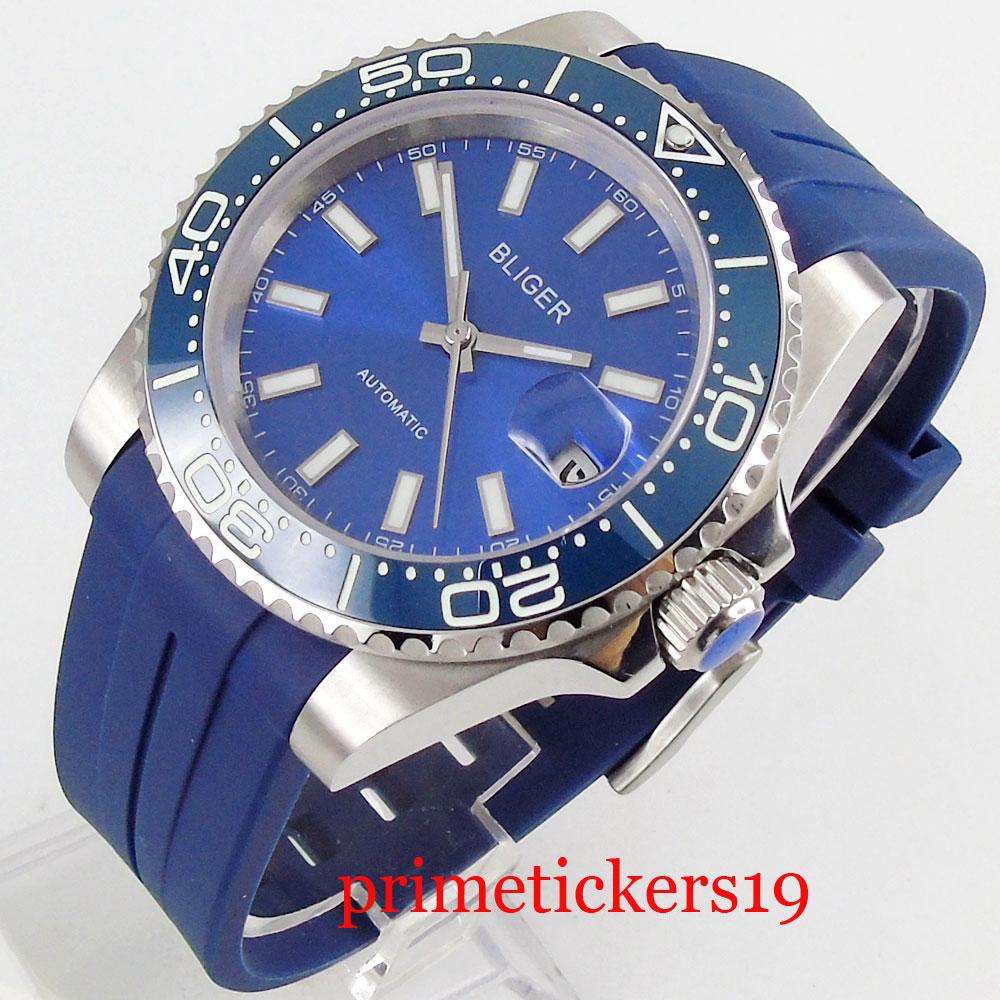 Изображение товара: Роскошные мужские часы с автоматическим движением и синим циферблатом 40 мм