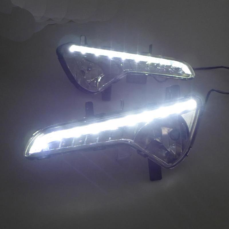 Изображение товара: 12V Светодиодный дневной светильник s для Kia Sportage 2010-2015 DRL головной светильник Автомобильный светодиодный дневной светильник Авто противотуманных фар