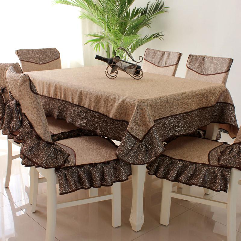 Изображение товара: Роскошная Европейская сращивающаяся скатерть, элегантный кружевной скатерть для стола стула, набор подушек для кухонного стола, декоративные накидки для вечерние