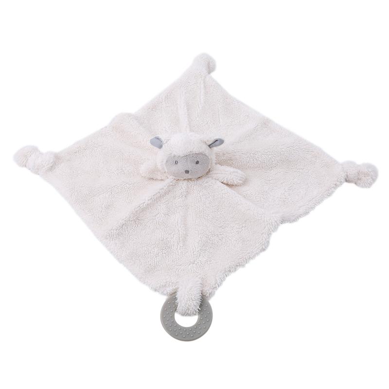 Изображение товара: Милые овечки для младенцев, мягкое полотенце для новорожденных, детское успокаивающее полотенце, развивающая плюшевая погремушка с прорезывателем для зубов