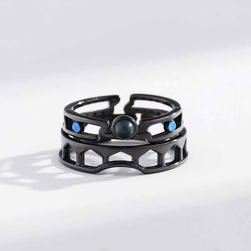 Изображение товара: Uloveido оригинальные кольца для влюбленных в Венецию пара 925 пробы серебряные Простые трендовые открытые парные кольца SALRG25