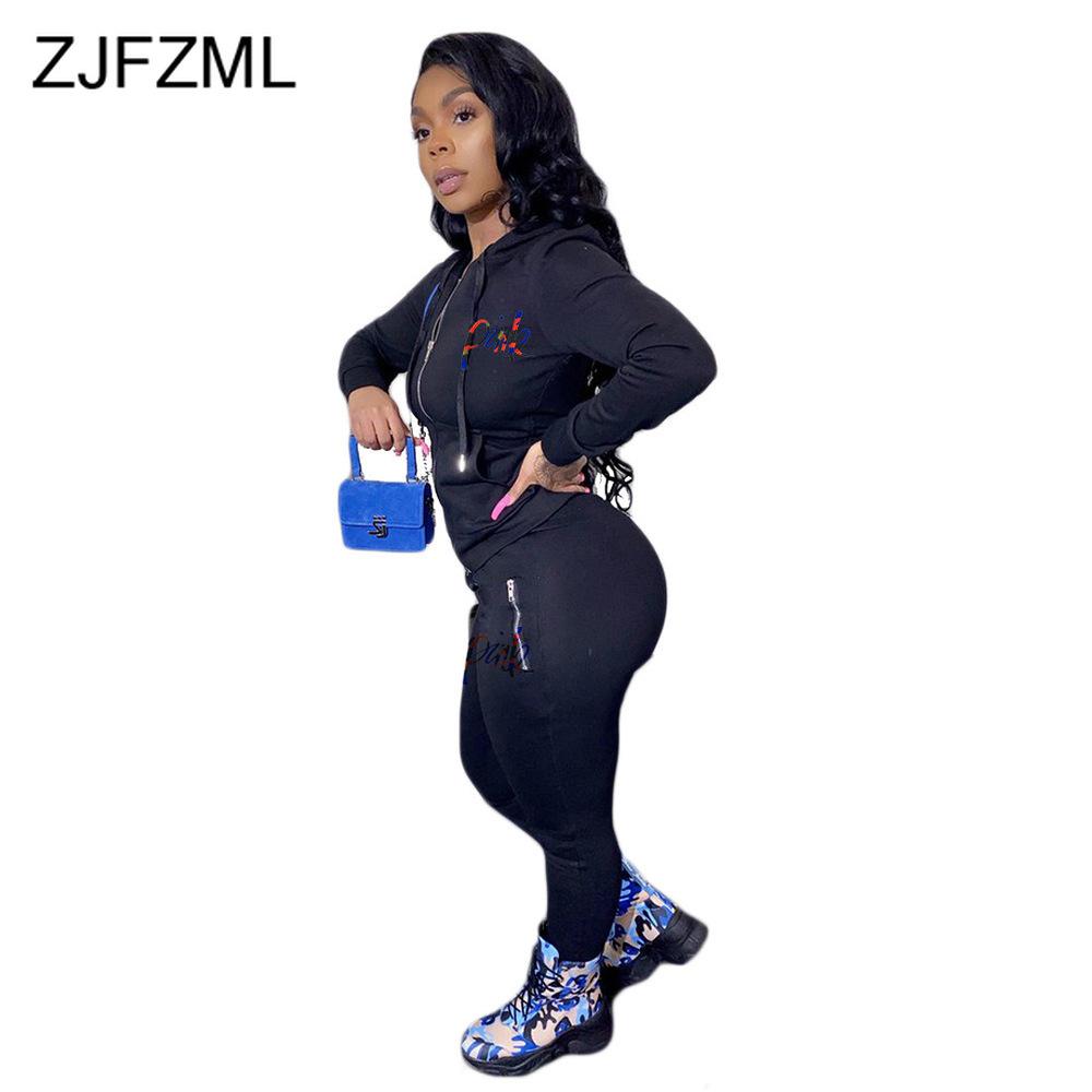 Изображение товара: Женский спортивный костюм для фитнеса, розовый облегающий пиджак с длинным рукавом и надписью + спортивная одежда, спортивные штаны для бега, комплект из двух предметов