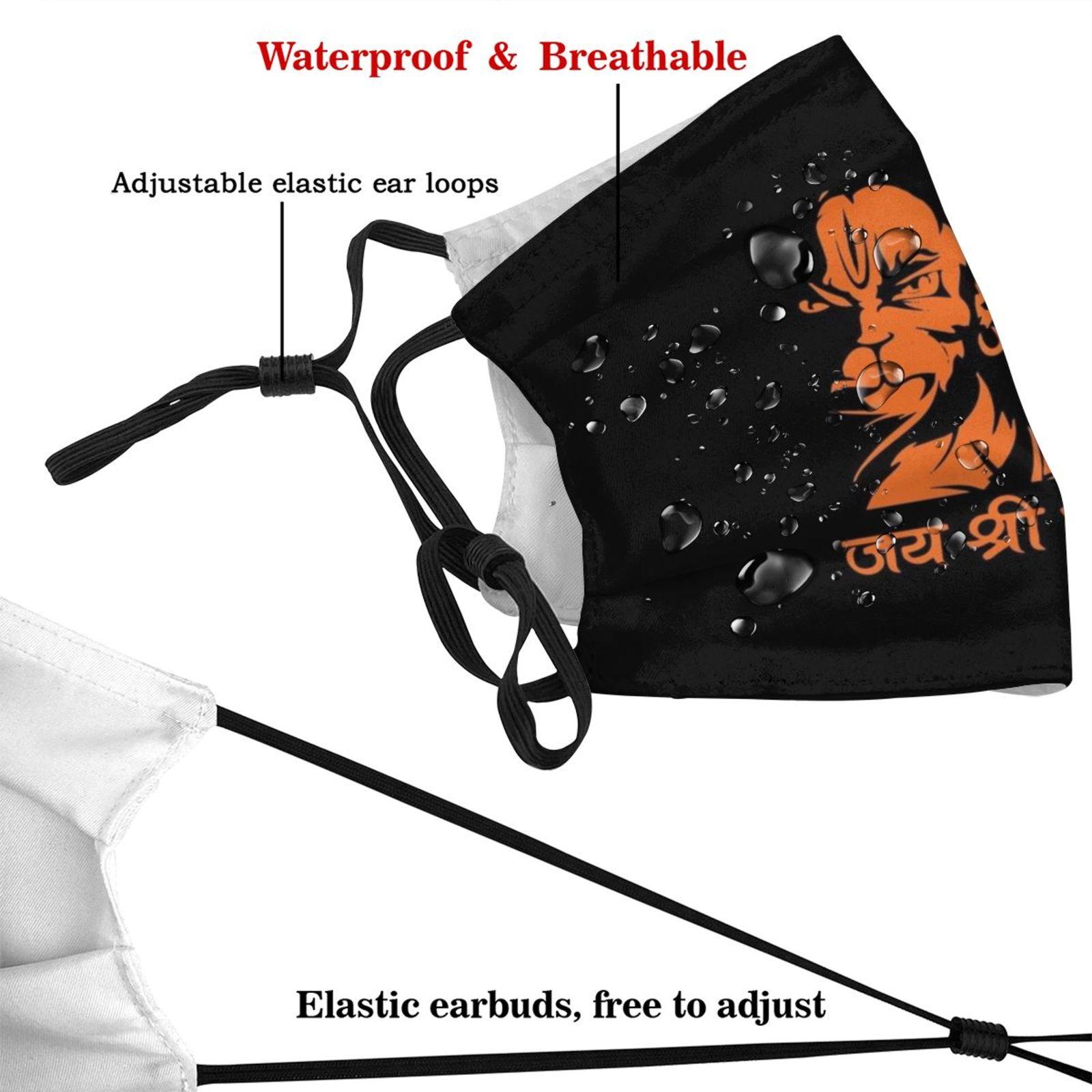 Изображение товара: Смешная моющаяся маска для лица с фильтром для взрослых и детей Jai Shri Ram Art Jair Shri Ram Good Morning Hindus