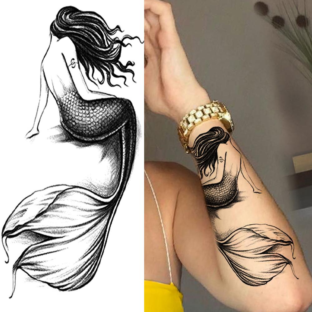 Изображение товара: Акварельные Временные татуировки «Ловец снов» для женщин и девочек, хна, искусственные ювелирные изделия, подвеска-тату, наклейки с перьями, «сделай сам», тату на руку