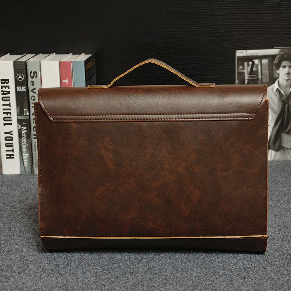 Изображение товара: Мужской деловой портфель в стиле ретро, сумка-мессенджер из искусственной кожи, водонепроницаемые сумки через плечо, Мужская офисная деловая сумка XA752ZC