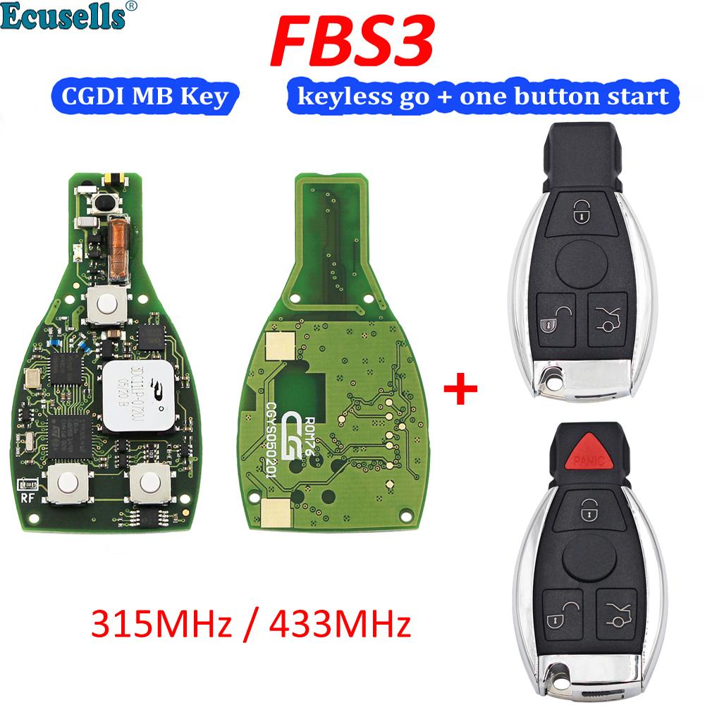 Изображение товара: 3/4 кнопок CGDI безключевой ключ Go FBS3 Smart BE ключ для Benz W204 W207 W212 W164 W166 W221 3/4 Кнопка Pcb работает с CGDI MB Prog