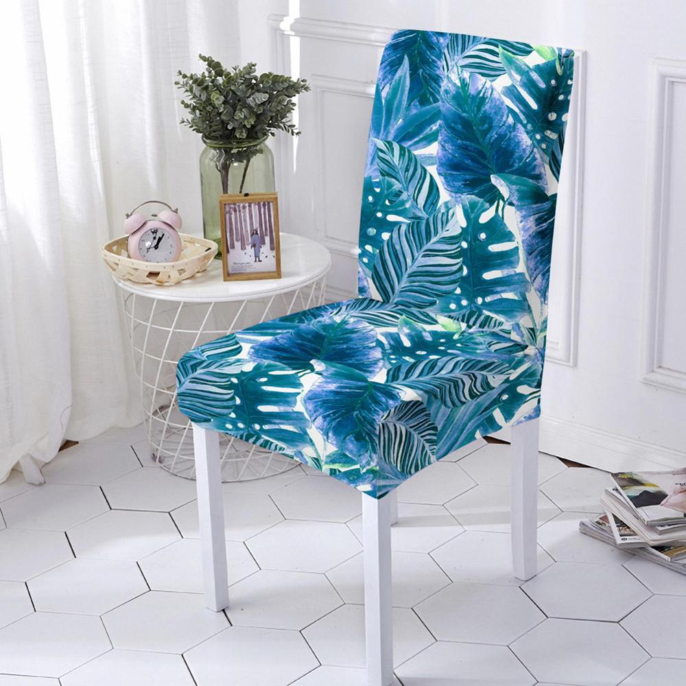 Изображение товара: Цветной эластичный чехол на сиденье для дома, отеля, свадьбы, банкета, стульев с цветочным принтом, защитный чехол