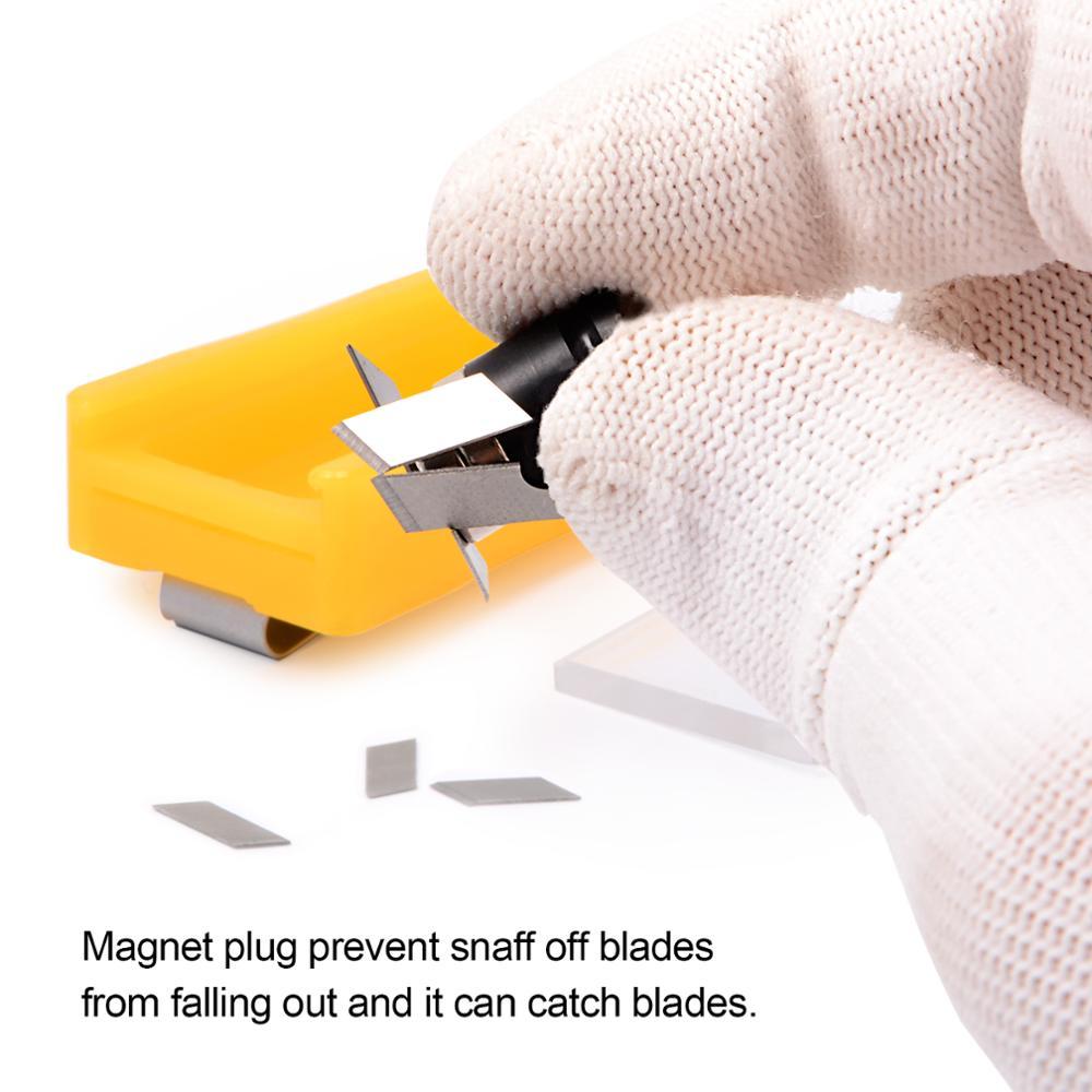 Изображение товара: FOSHIO Snap off контейнер для удаления ножей из углеродного волокна виниловая пленка для обруча автомобиля сборщик магнитных сломанных лезвий для хранения