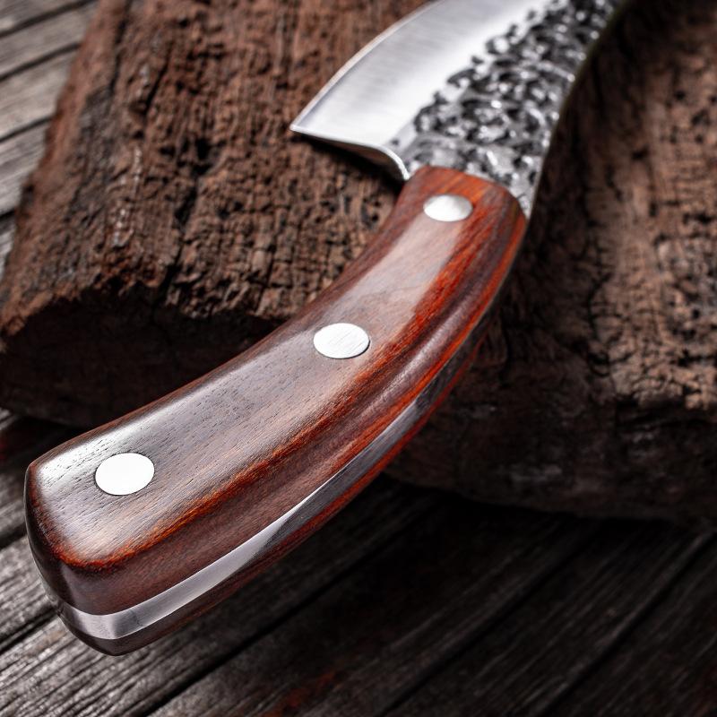 Изображение товара: Нож для мясника 5CR15, 5,5 дюйма, с кожаными ножнами