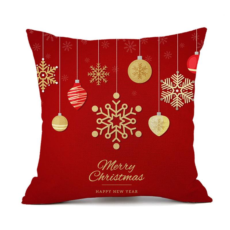 Изображение товара: GY0814-2 Grids Christmas Cotton Cushion Case (No filling)Polyester Home Decor Bedroom Decorative Sofa Car Throw Pillows