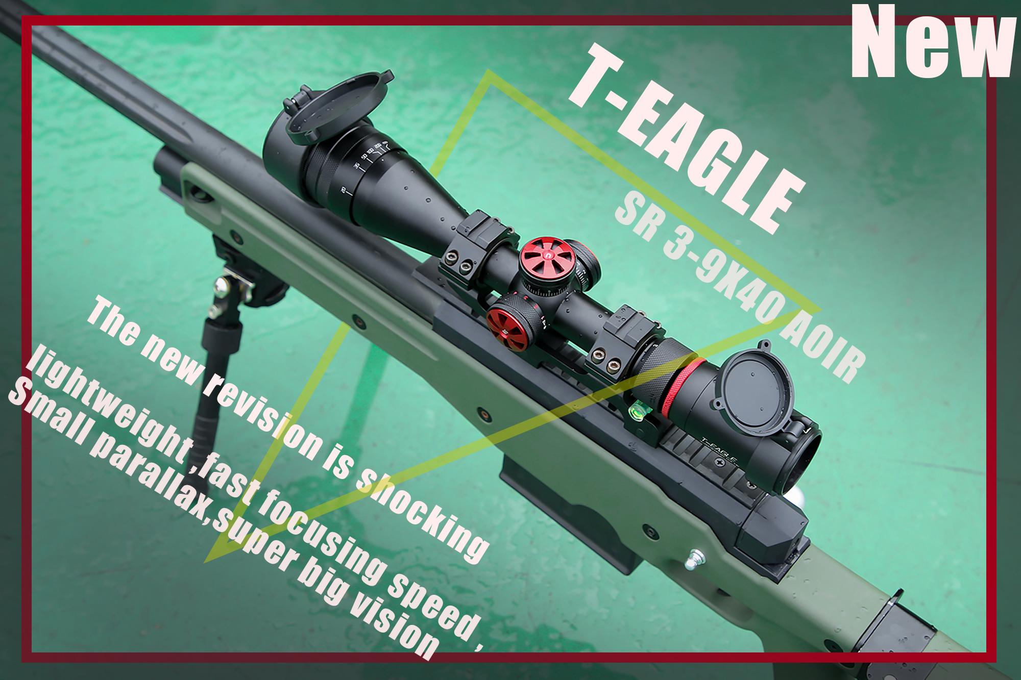 Изображение товара: Тактический Оптический прицел Teagle SR 3-9X40 AO IR, зелено-красный прицел для страйкбола, пневматического оружия, красная точка крепления для охоты