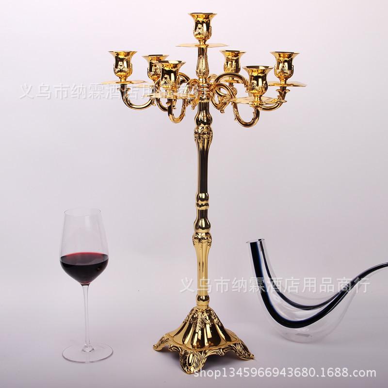 Изображение товара: European Candle Holders Metal Wedding Decorations Three-Head Five-Head Candle Holder Hotel Decoracion Hogar Home Decor BE50CD