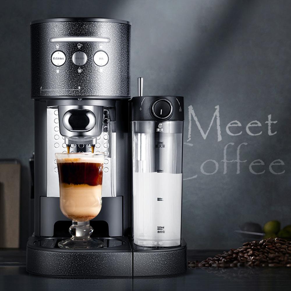 Изображение товара: Умная Капсульная кофемашина, домашняя маленькая Полуавтоматическая кофеварка, машина для эспрессо и вспенивания молока