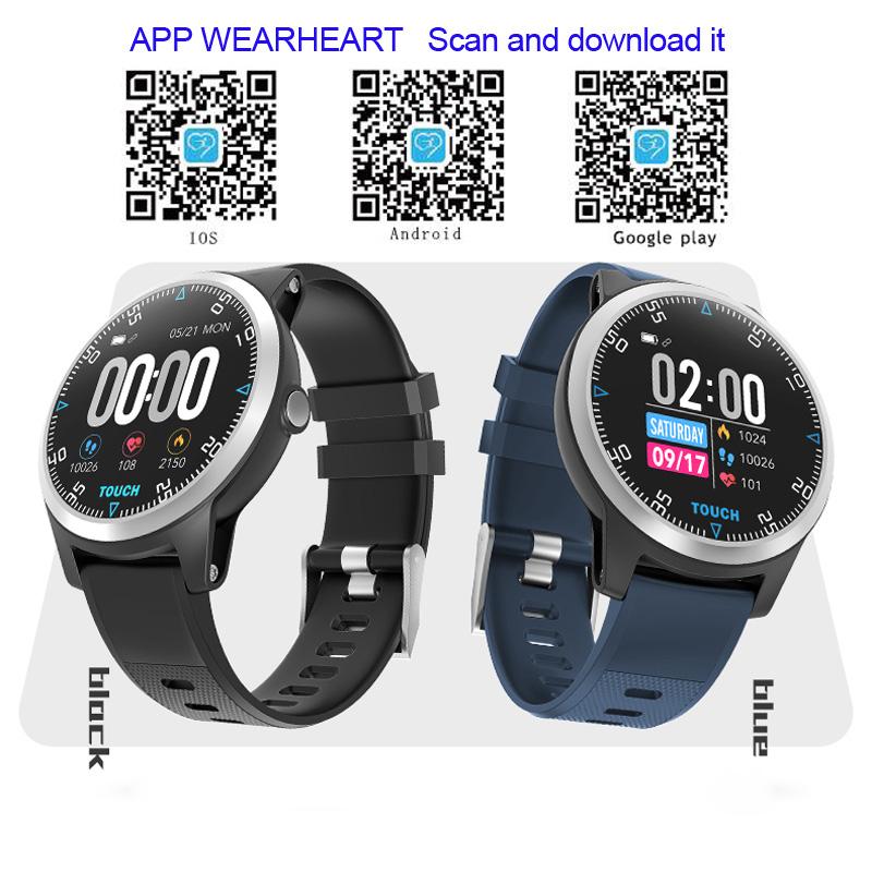 Изображение товара: Смарт-часы E101 ЭКГ Bluetooth вызовы сообщения умный Браслет фитнес-трекер артериальное давление водонепроницаемые спортивные Смарт-часы для телефона