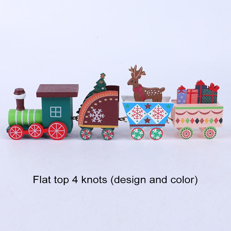 Изображение товара: 2020 деревянный Рождественский поезд орнамент рождественские украшения для дома Санта Клаус подарок игрушки Дети лучший подарок настольные украшения Новинка