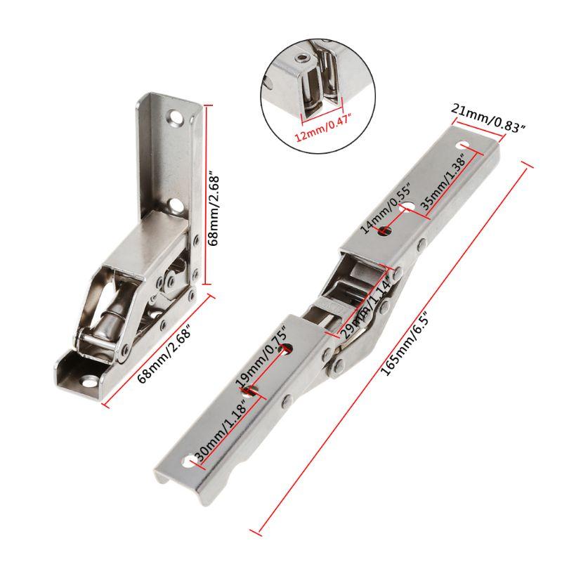 Изображение товара: 90 градусов Складная Дверь/полка скрытый шарнир Кронштейн держатель стола мебельные детали