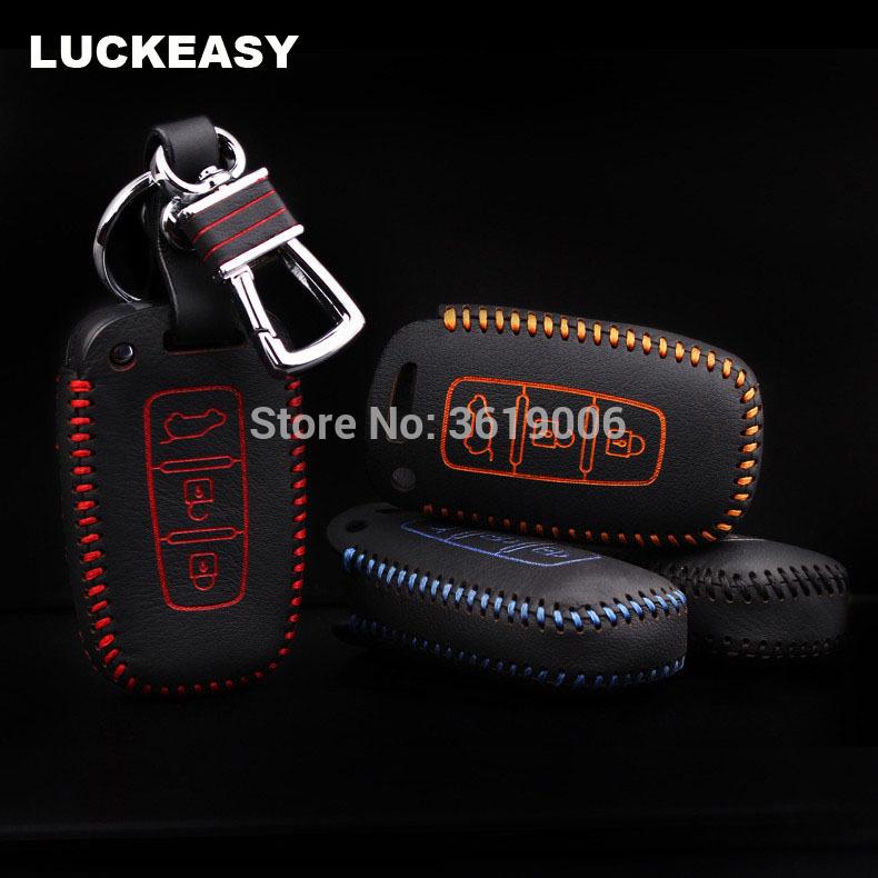Изображение товара: Высококачественный кожаный чехол для дистанционного ключа LUCKEASY, чехол-держатель для серии KIA