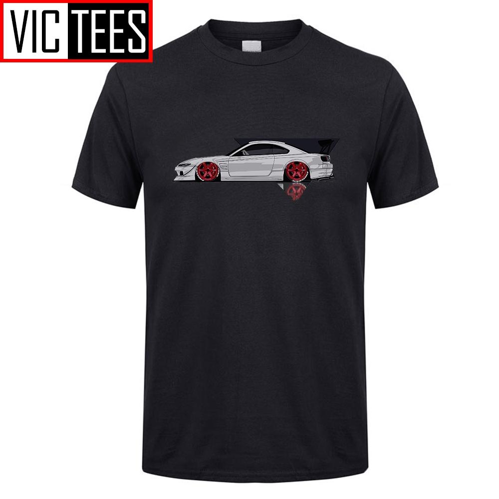 Изображение товара: Мужская футболка JDM Datsun Silvia S15, Мужская 100% хлопковая Футболка с принтом автомобиля, футболка, Мужская забавная футболка, Молодежный подарок для мальчиков