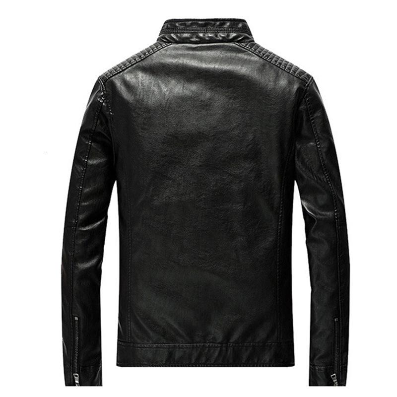Изображение товара: Мужская локомотивная одежда из искусственной кожи, мужская кожаная куртка свободного покроя, однотонный кошелек для отдыха, Мужское пальто свободного покроя
