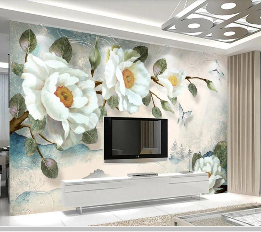 Изображение товара: Papel де parede Европейский стиль ретро картина маслом цветы обои росписи, гостиная ТВ обои спальни обои домашний декор