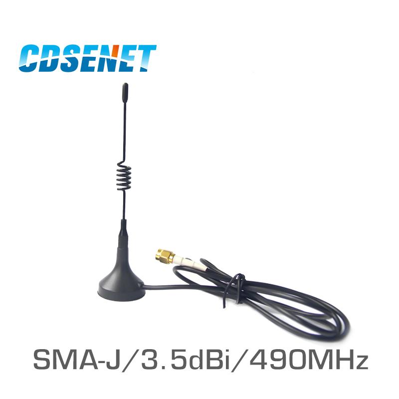 Изображение товара: 4 шт./лот 490 МГц CDSENET TX490-XP-100 с высоким коэффициентом усиления uhf Антенна 490 дБи с магнитной базой МГц Sma Мужская присоска антенна