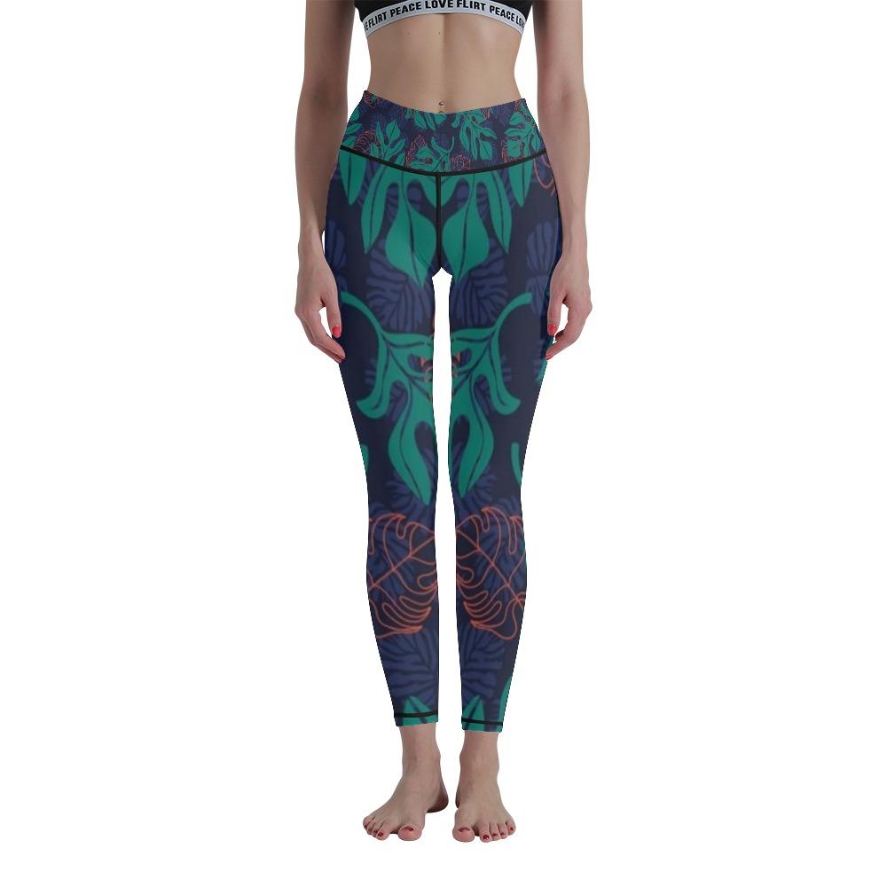 Изображение товара: Женские тянущиеся Бесшовные штаны для йоги, спортивные Леггинсы для фитнеса с высокой талией, девять брюк, обтягивающие женские штаны