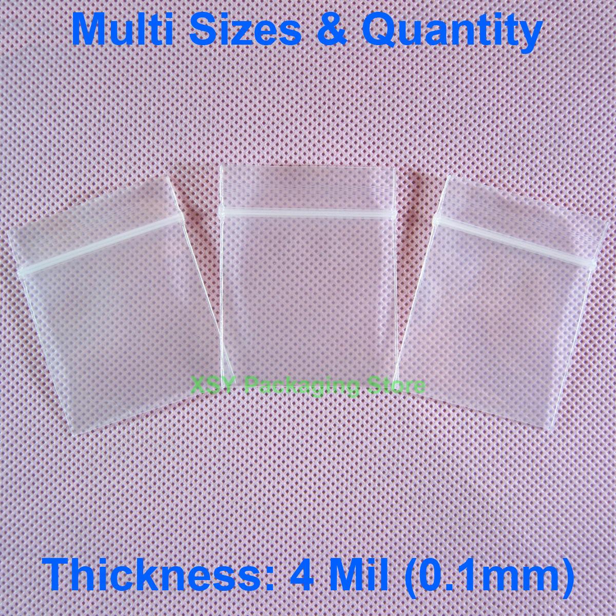 Изображение товара: Пластиковые Закрывающиеся пакеты на молнии толщиной 4 мил, внешний размер 1 