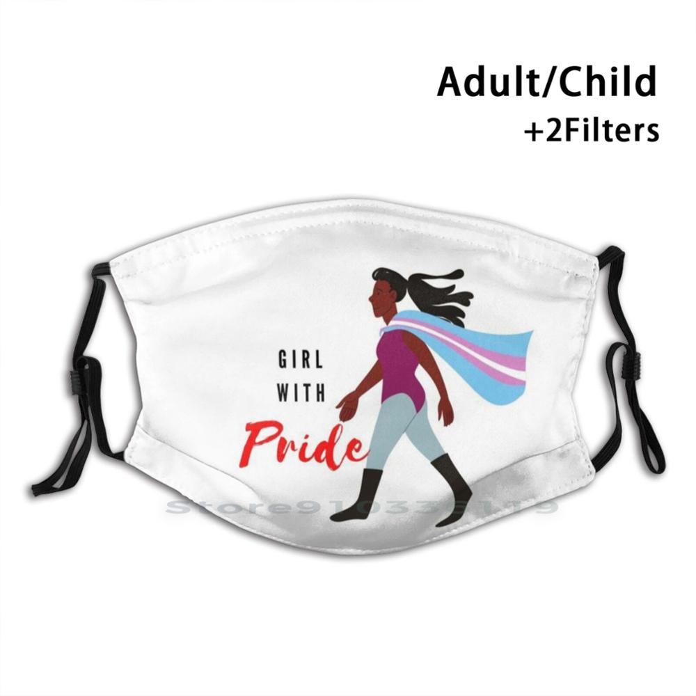 Изображение товара: Многоразовая маска для рта Pm2.5 с принтом девушки с гордостью, детская маска гордости, нация ваших цветов, ЛГБТ, геев, лесбиянок, цветное движение