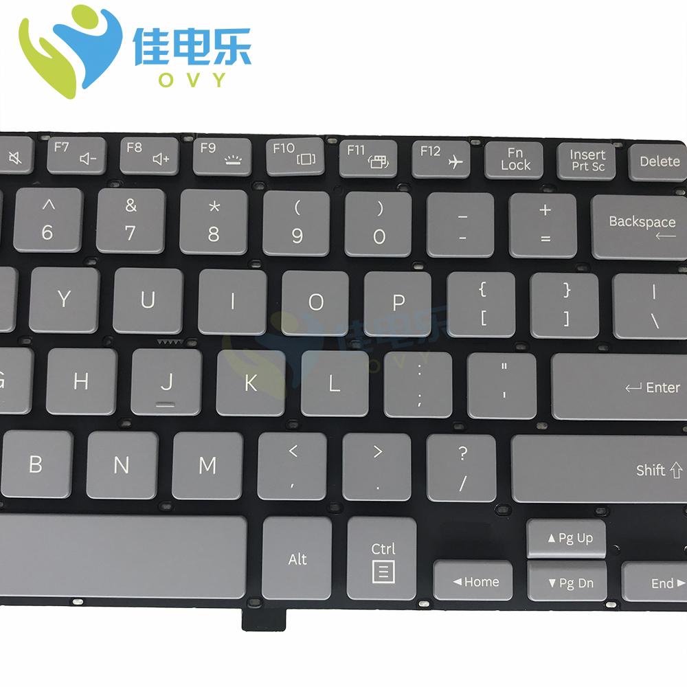 Изображение товара: OVY US английская клавиатура с подсветкой для Samsung 9Z.NDVBN.D01 NSK-MVDBN-серый ноутбуки замена клавиатуры оригинальная Уценка распродажа