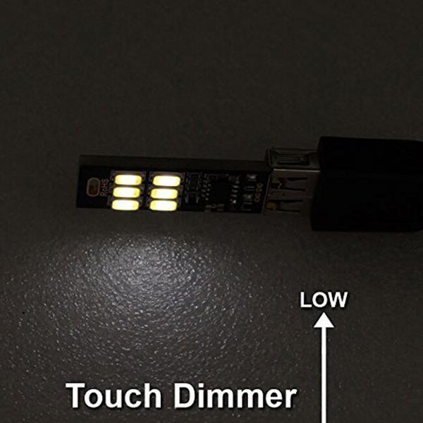 Изображение товара: 5 шт., USB светильник, брелок, супер яркий, 6 светодиодов, мини USB светильник, лампа с умным прикосновением, безэлектродный переключатель затемнения для ноутбука, Keyboa