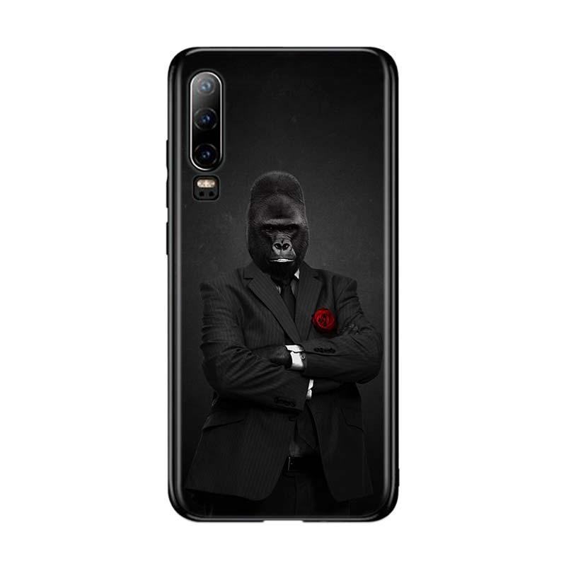 Изображение товара: Для Huawei P40 P30 P20 Pro Lite E Plus 5G яркий черный чехол для телефона мужской костюм рубашка галстук для Huawei P10 P9 P8 Lite чехол