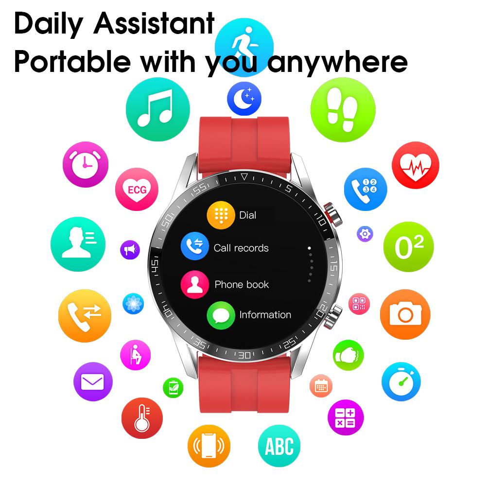 Изображение товара: Смарт-часы унисекс, с поддержкой Bluetooth, звонков измерение показателей ЭКГ, измерение кровяного давления трекер-сна для сердечного ритма, для Android, IOS
