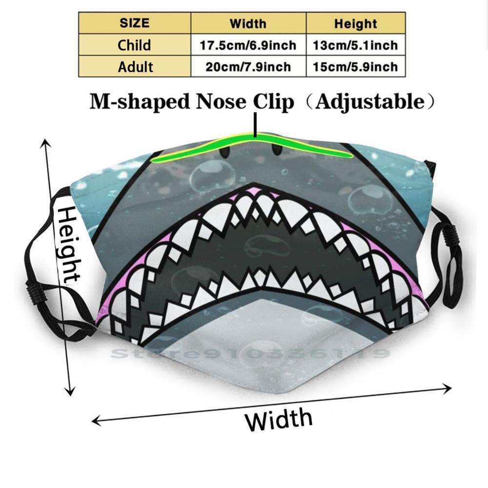 Изображение товара: Акула маска! Рот дизайн Пылезащитный фильтр смываемая маска для лица дети акула