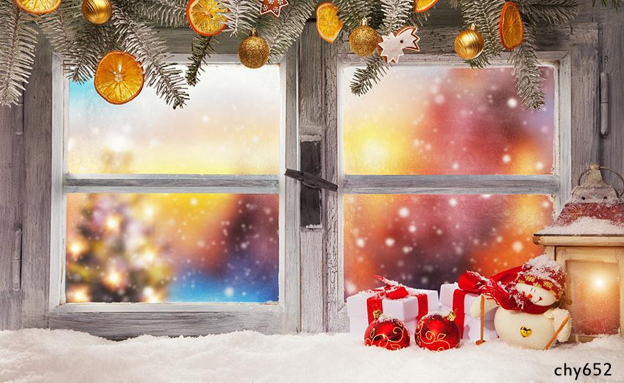 Изображение товара: LEVOO Рождественский декоративный фон Винтаж Фотофон с деревом окном зимние рождественские декорации для фотосъемки, фон фотосессия фотография Реквизит 7x5