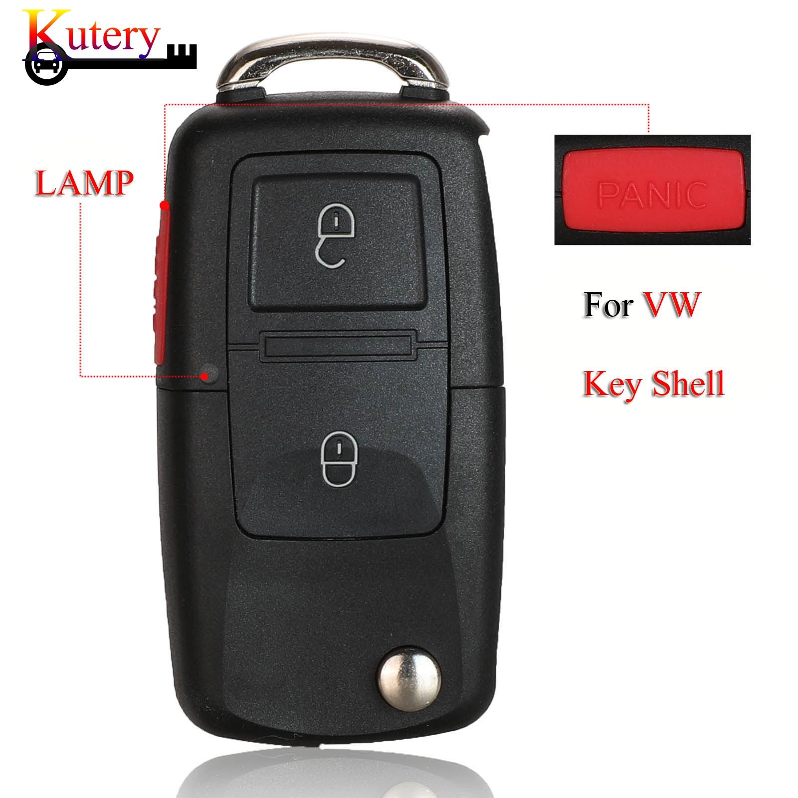 Изображение товара: Kutery Складной автомобильный ключ оболочка для Volkswagen VW Jetta Golf Passat 2 + 1 тремя кнопками электронный чехол с/без лезвия