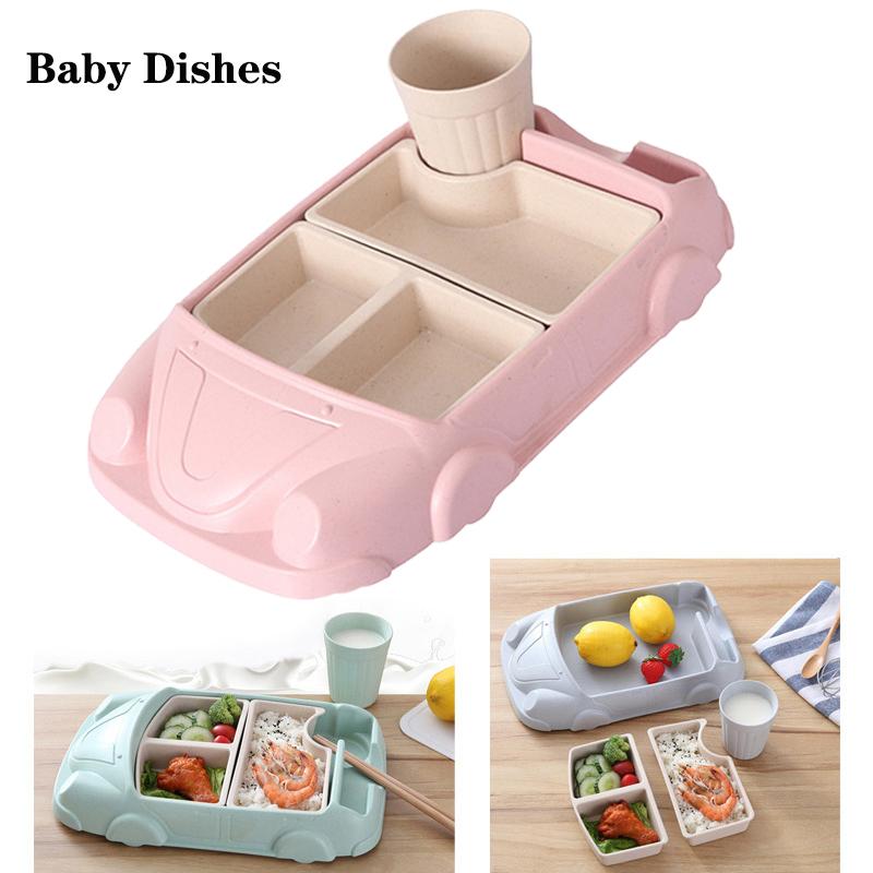 Изображение товара: Мультяшные Детские тарелки, чаша, детская тарелка, Бамбуковая тарелка для автомобиля, самолета, тарелка для кормления еды, посуда для кормления детей, посуда для еды, столовая посуда