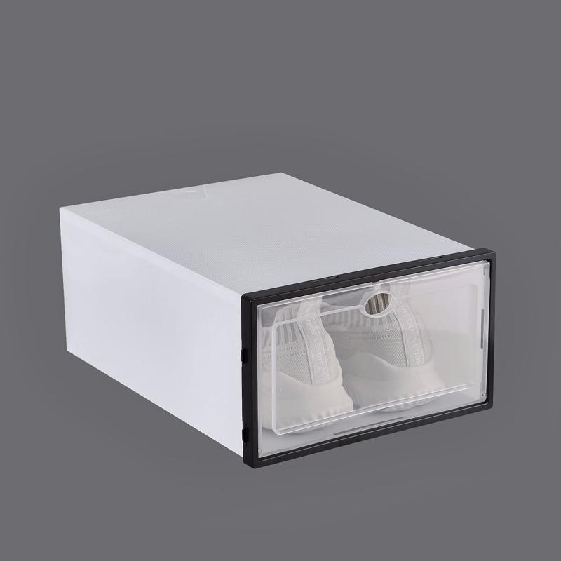 Изображение товара: Прозрачная пластиковая коробка для хранения обуви бытовые товары для хранения обуви артефакт коробка для обуви раскладушка ящик для обуви